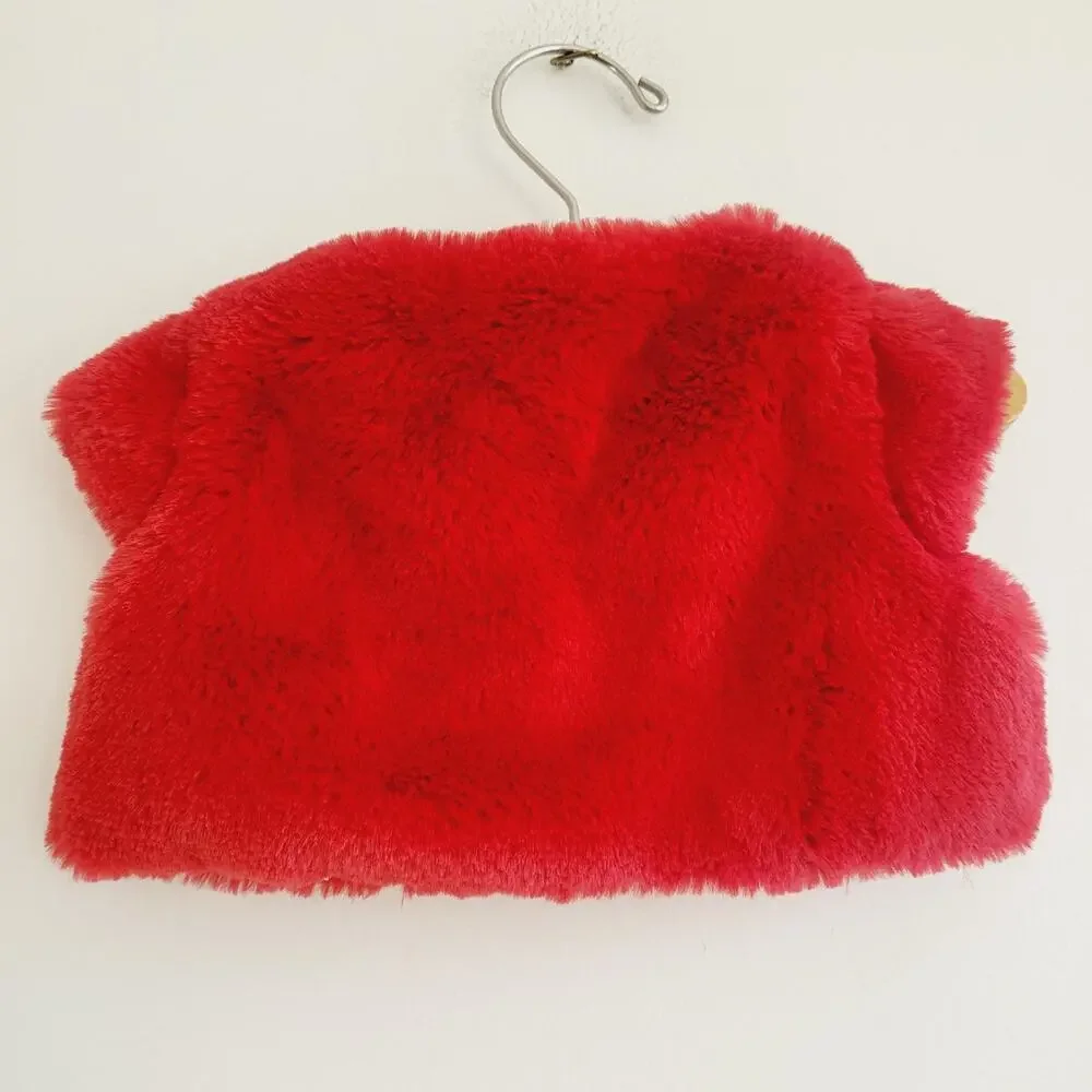 Cat & Jack 0/3M red soft jacket